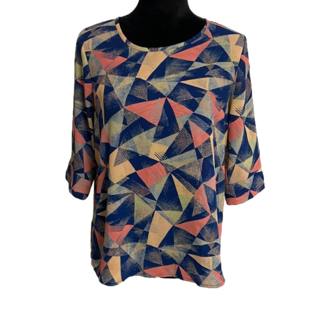 EVERLY abstract pattern blouse size S